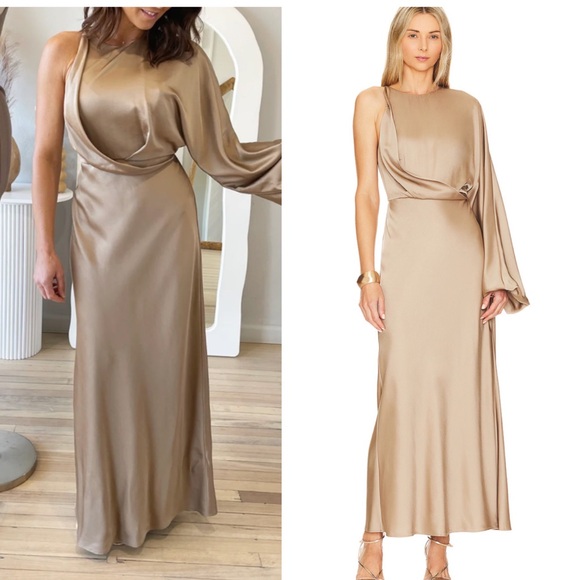 significant other alessia one shoulder dress Significant Other Alyssa Draped One-shoulder Maxi Dress